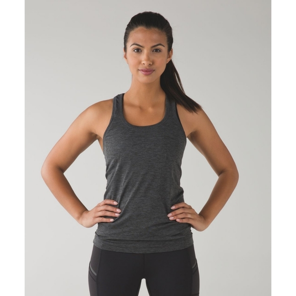 lululemon athletica Tops - Lululemon Dark Gray Swiftly Tech Racerback Tank Top